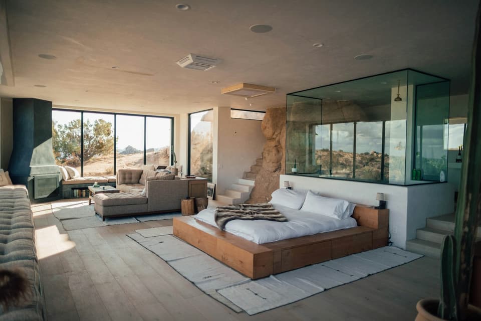 Hotel suite with a view